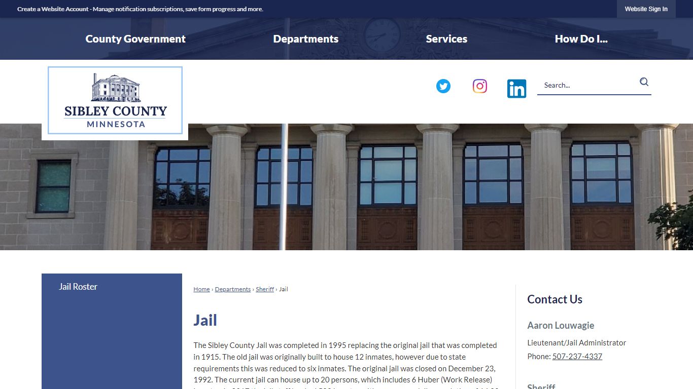 Jail | Sibley County, MN