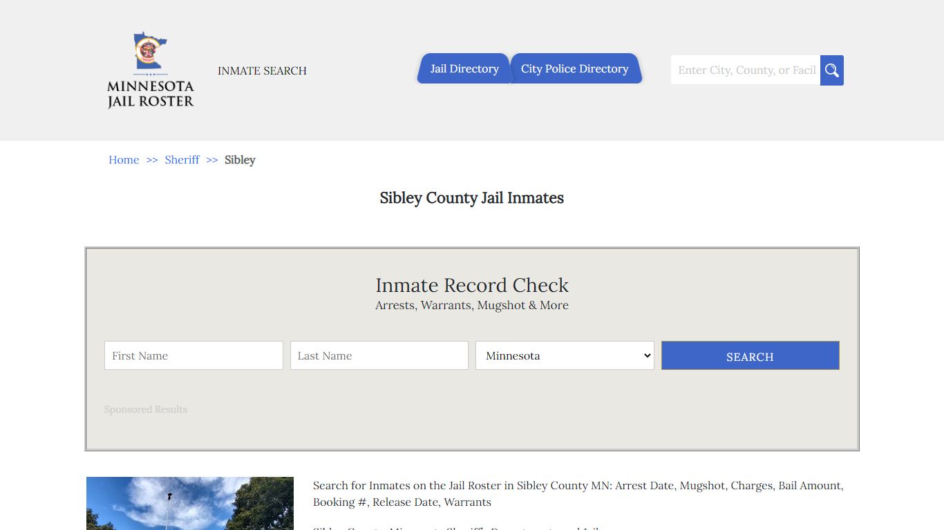 Sibley County Jail Inmates | Jail Roster Search